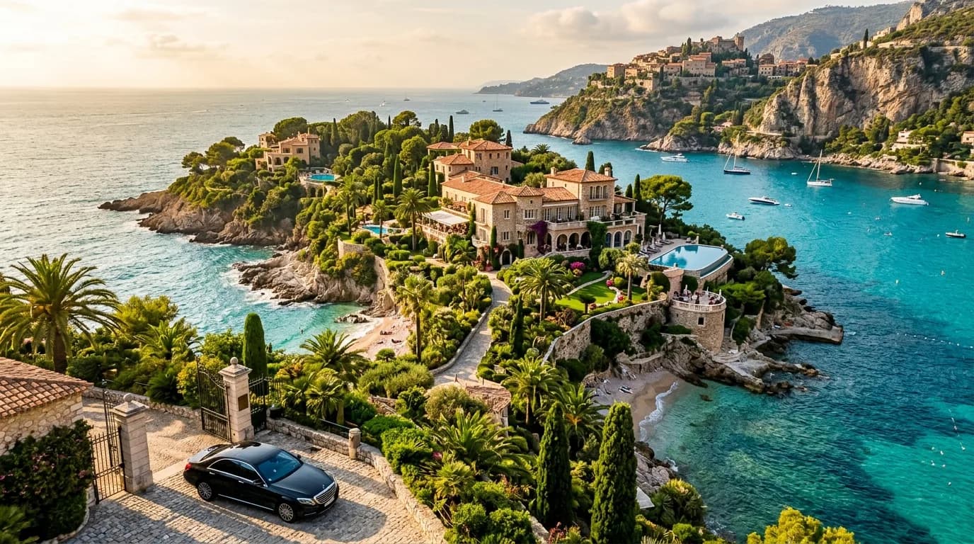 An exclusive villa hotel on a green private peninsula surrounded by sea at Èze-sur-Mer